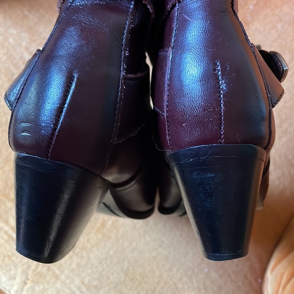 Vintage burgundy Dingo chunky ankle boots - Picture 6 of 8